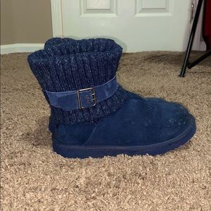 UGG Blue Boots With Buckle